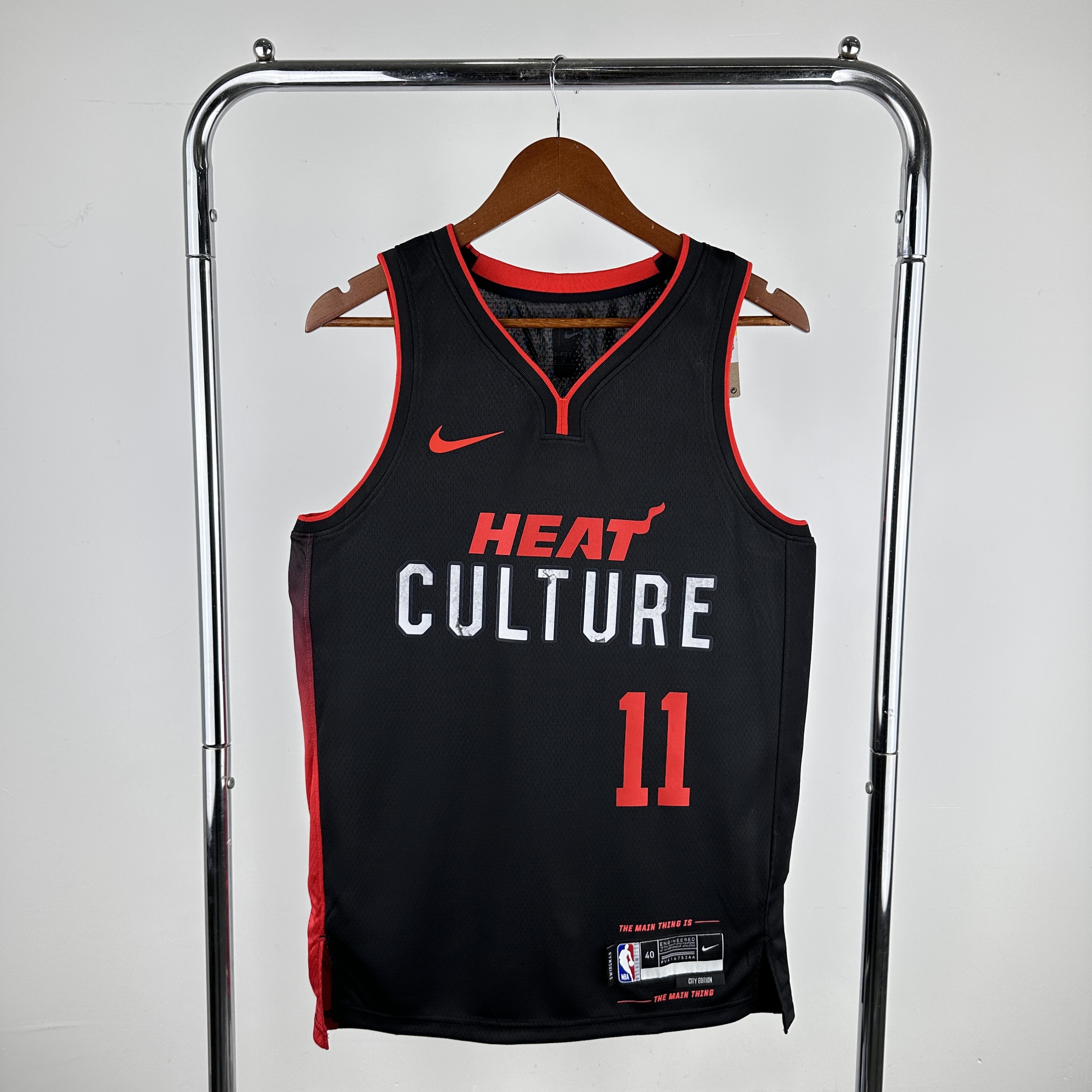 Men Miami Heat 11 Jaquez jr Black City Edition Nike 2024 NBA Jersey